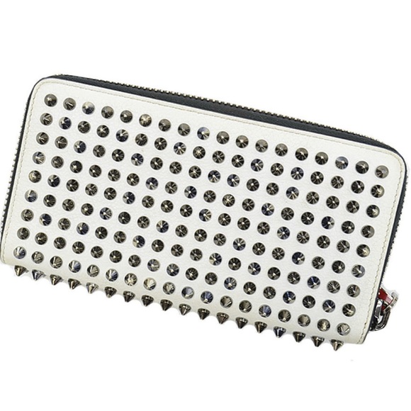 Christian Louboutin Handbags - Christian Louboutin Panettone Spike Studded Long Wallet white